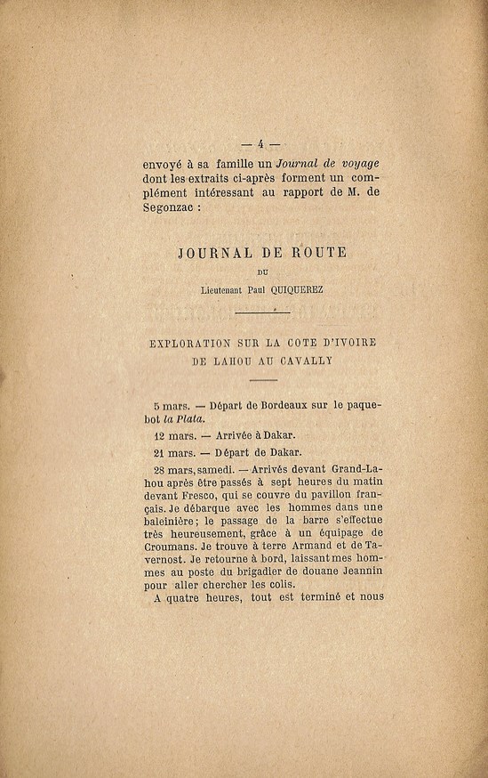 Renseignements sur la situation des Colonies. Affaire QUIQUEREZ 