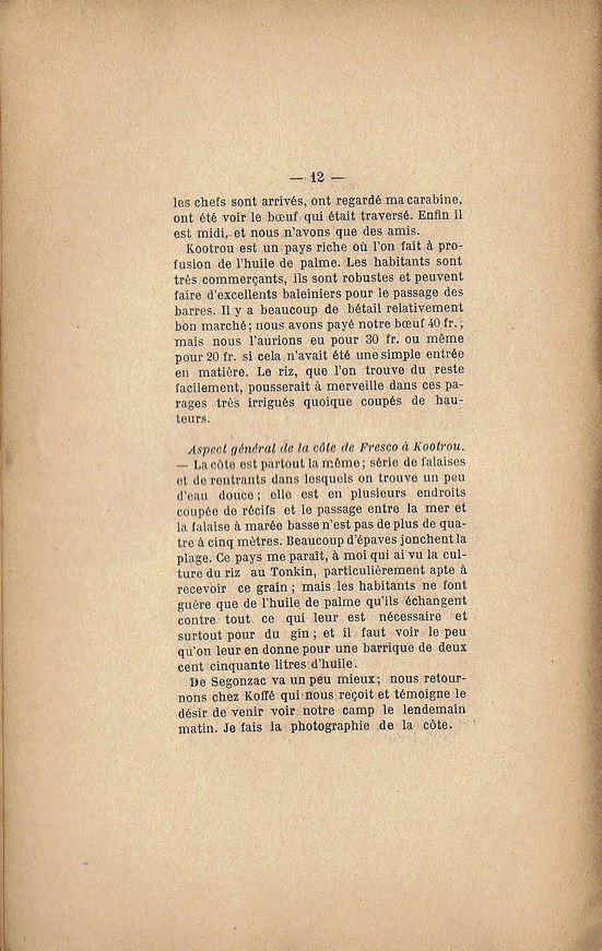 Renseignements sur la situation des Colonies. Affaire QUIQUEREZ 