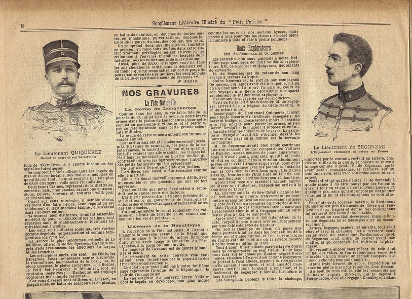 LE PETIT PARISIEN  (affaire Quiquerez-de Segonzac. 1891-1893)
