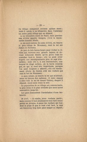 Renseignements sur la situation des Colonies. Affaire QUIQUEREZ 