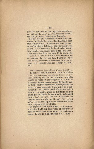Renseignements sur la situation des Colonies. Affaire QUIQUEREZ 