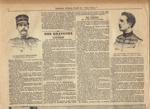 LE PETIT PARISIEN  (affaire Quiquerez-de Segonzac. 1891-1893)