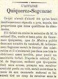 L'INDEPENDANT DE FONTAINEBLEAU 26 Octobre 1892(affaire Quiquerez-de Segonzac. 1891-1893)